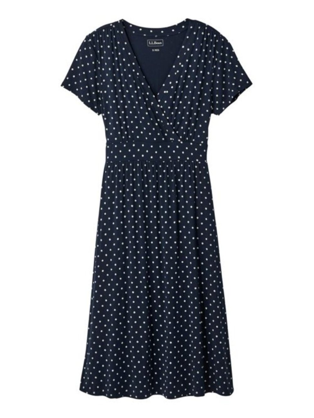 LL Bean Faux Wrap Knit Dress LP